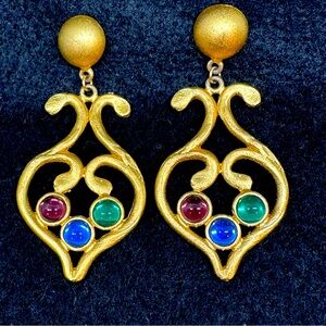 Carol Dauplaise Vintage Earrings- Statement Rare Find